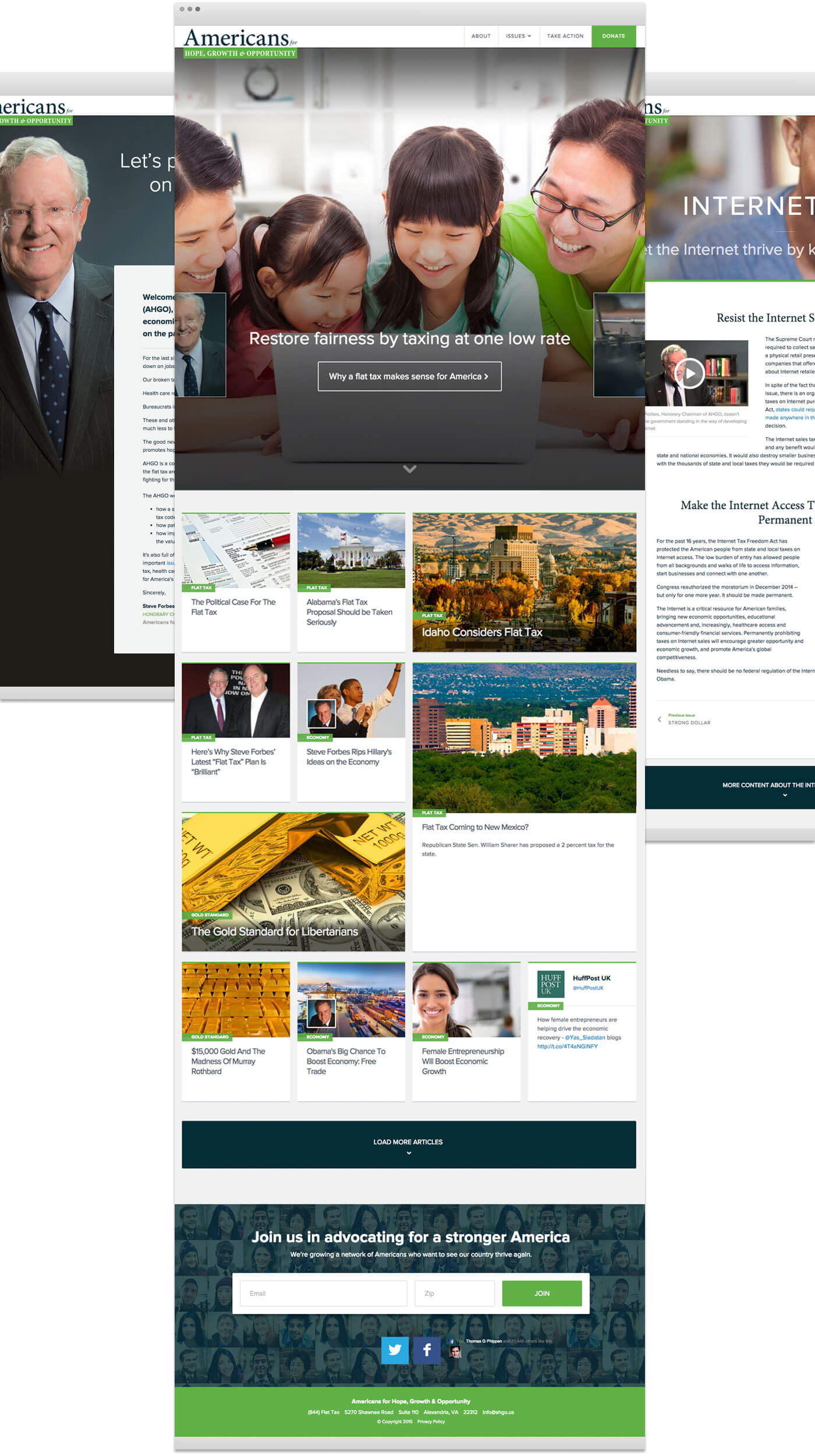Responsive Political Action Website