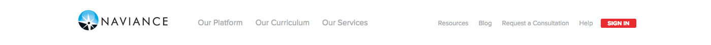 Clean and Simple Website Navigation Naviance Desktop Navigation