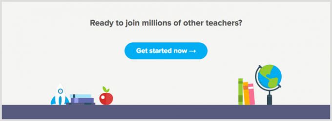Edtech website call to action - Class Dojo